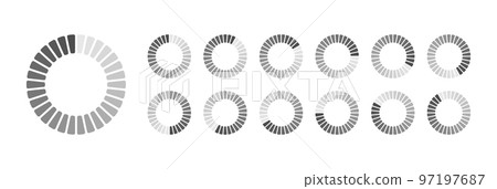 Circular Loading Buffering Icons Vector 97197687