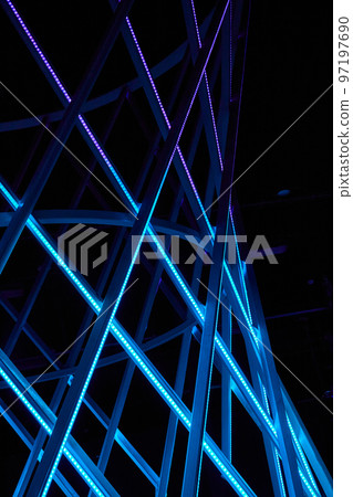 Funnel of blue lights at Otherworld in Columbus, Ohio Funnel of blue lights at Otherworld in Columbus, Ohio 97197690