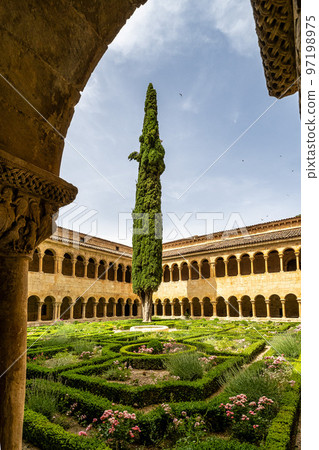 The cloister of Santo Domingo de Silos Abbey at Burgos, Spain. The cloister of Santo Domingo de Silos Abbey at Burgos, Spain. 97198975