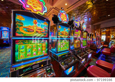 Empty casino with slots machines Dragon's Claw Empty casino with slots machines Dragon's Claw 97199166