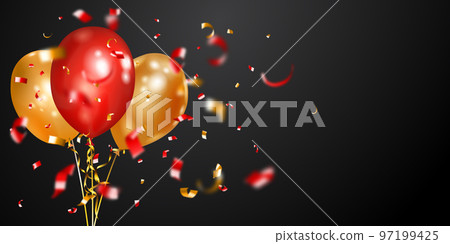 Festive background with air balloons Festive background with air balloons 97199425