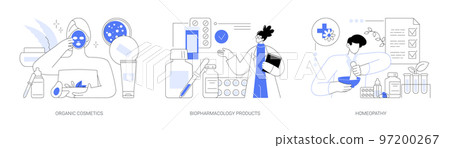 Beauty industry abstract concept vector illustrations. 97200267