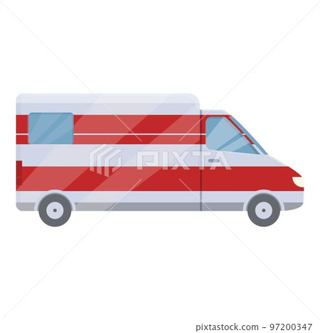 City vehicle icon cartoon vector. Medical ambulance. Modern van City vehicle icon cartoon vector. Medical ambulance. Modern van 97200347