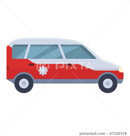 Emergency car icon cartoon vector. Vehicle ambulance. Medical transport 97200376