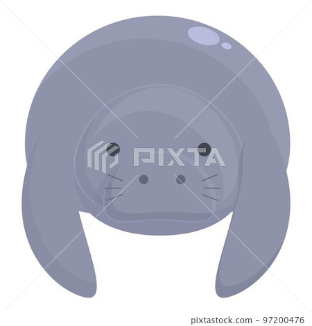 Wild seacow icon cartoon vector. Pool dugong. Zoo animal 97200476