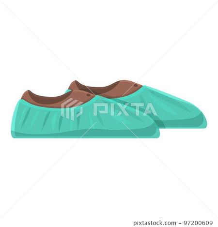 Medical shoe cover icon cartoon vector. Boot footwear. Wear clean 97200609