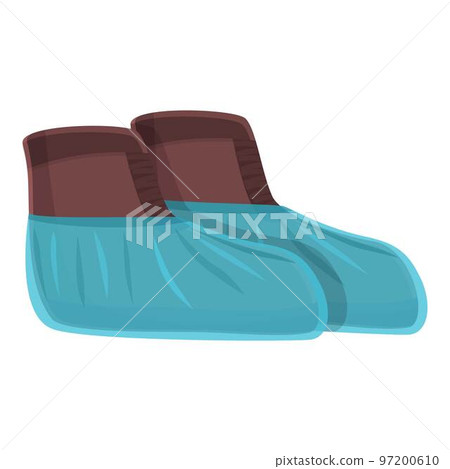 Shoe cover protection icon cartoon vector. Medical foot. Modern indoor 97200610
