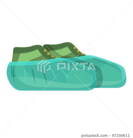 Germ shoe cover icon cartoon vector. Medical protection. Medicine safety 97200611