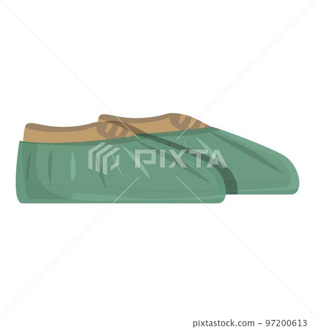 Indoor shoe cover icon cartoon vector. Medical protection. Safety protector 97200613