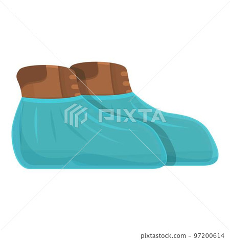Sign uniform icon cartoon vector. Shoe cover. Medical protection 97200614