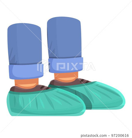 Care shoe cover icon cartoon vector. Medical protection. Wear clean 97200616