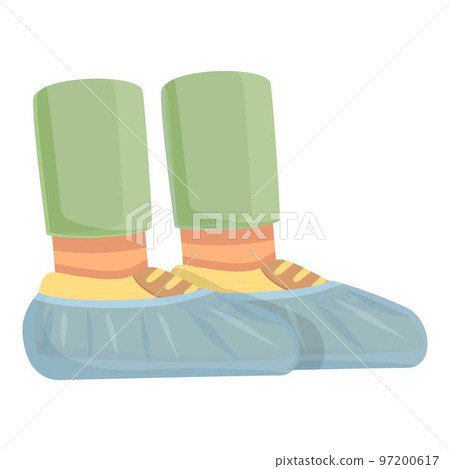 Modern uniform icon cartoon vector. Shoe cover. Medical care 97200617