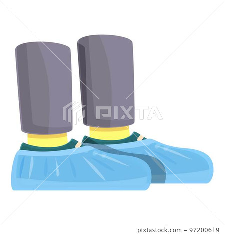 Protect shoe icon cartoon vector. Medical protection. Wear clean 97200619