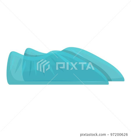 Microbe shoe cover icon cartoon vector. Medical protection. Wear protect Microbe shoe cover icon cartoon vector. Medical protection. Wear protect 97200626