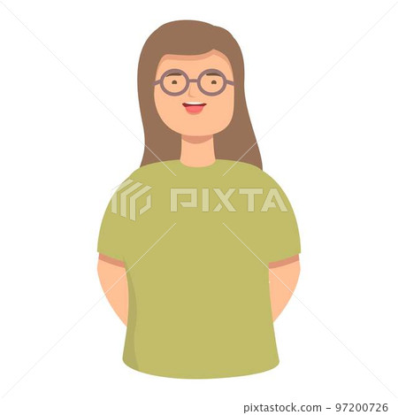 Girl syndrome down in eyeglasses icon cartoon vector. Child day. World health 97200726