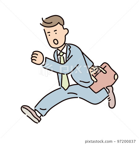 Business _ person _ male _ suit _ whole body _ pose _ run Business _ person _ male _ suit _ whole body _ pose _ run 97200837