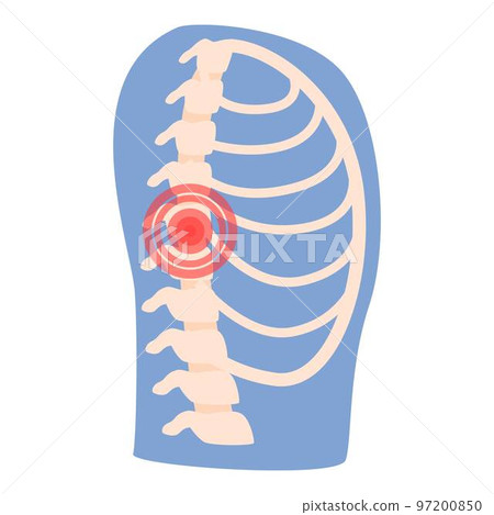 Patient spine pain icon cartoon vector. Arthritis joint. Medical treatment 97200850