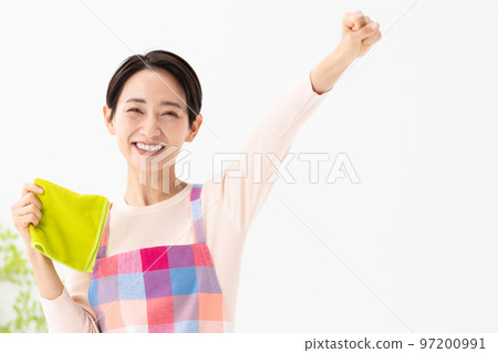 Woman cleaning photo material Woman cleaning photo material 97200991