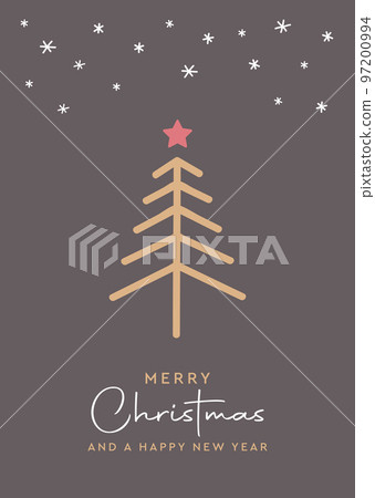 christmas postcard with abstract fir tree design christmas postcard with abstract fir tree design 97200994