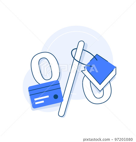 Discount offer tag icon,Sale label tag with percentage sign. Black friday discount banner or coupon 97201080