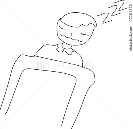 一個熟睡的男孩的素描 97201278