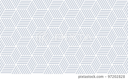 Seamless Geometric Op Art Pattern. 3D Illusion. White Textured Background. 97202828