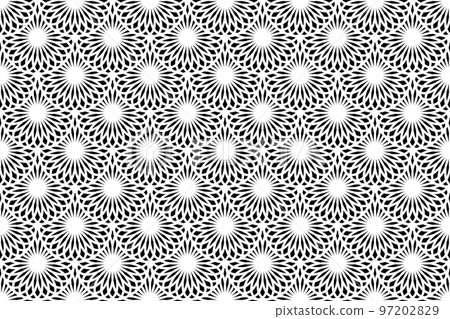 Seamless Decorative Geometric Lace Pattern. Art Deco Motif. Seamless Decorative Geometric Lace Pattern. Art Deco Motif. 97202829