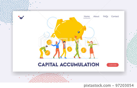 Capital Accumulation Landing Page Template.... - Stock Illustration ...