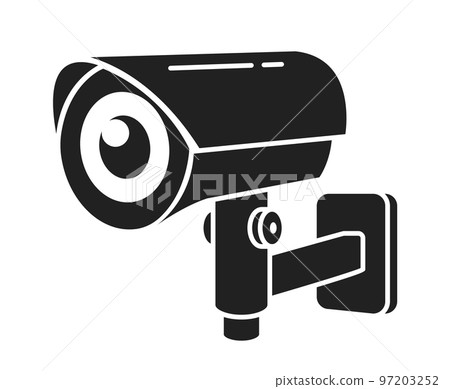 Cctv Camera Isolated Monochrome Icon on White Background. Security Electronic Device For Monitoring And Surveillance Cctv Camera Isolated Monochrome Icon on White Background. Security Electronic Device For Monitoring And Surveillance 97203252