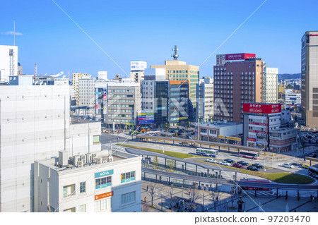 Oita station square rotary and city area 97203470