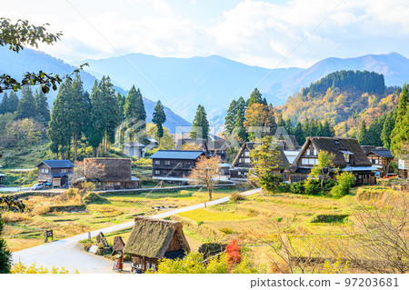 Gokayama in autumn, Ainokura Gassho-zukuri Village, Nanto City, Toyama Prefecture 97203681