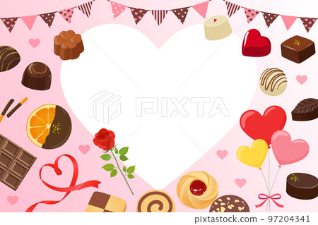 Stylish Valentine background frame 97204341