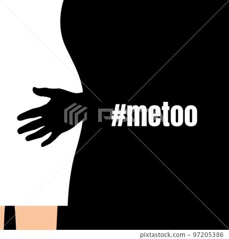 Me too hashtag vector girl bad violence sexual abuse concept harassment. 97205386
