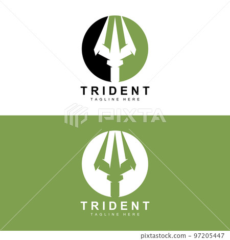 Trident Logo Template Vector Icon Design, god war weapon, spear power of the ocean Trident Logo Template Vector Icon Design, god war weapon, spear power of the ocean 97205447