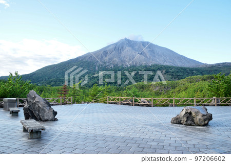 Sakurajima seen from Arimura Lava Observatory 97206602
