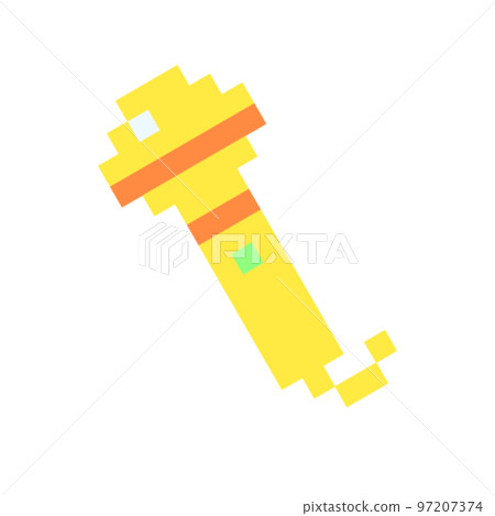 像素藝術圖示麥克風金 像素藝術圖示麥克風金 97207374