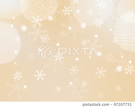 金色可愛閃光背景與雪花 金色可愛閃光背景與雪花 97207731