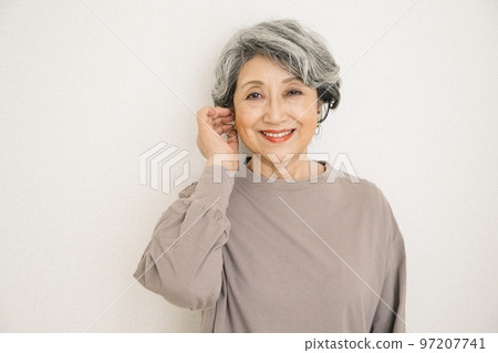 Gray-haired senior woman 97207741