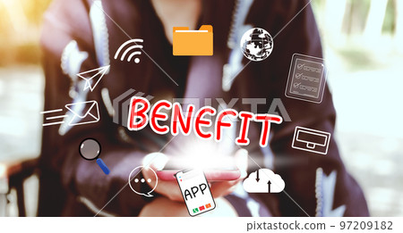 Technology and network concept.Employee benefits help to get the best human resources. Technology and network concept.Employee benefits help to get the best human resources. 97209182