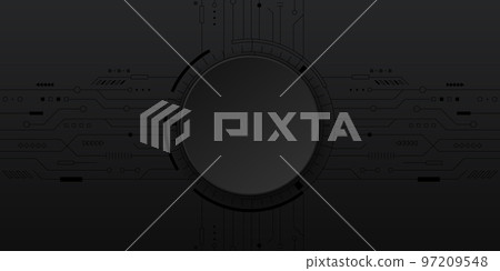 Abstract technology background. Hi tech digital and communication concept. Vector background design with circuit line. Vector illustration. 97209548