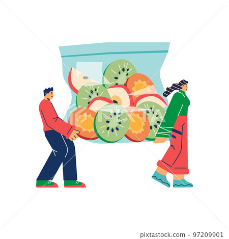 people, vector, food 97209901