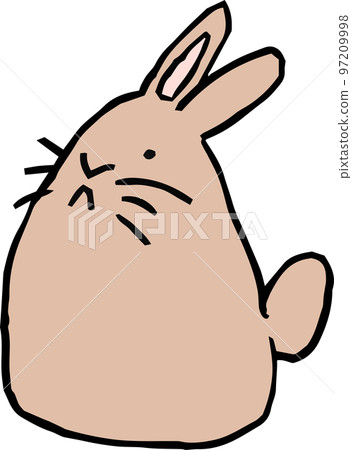 Poor rabbit illustration Children's graffiti Year of the rabbit 97209998