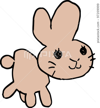 Poor rabbit illustration Children's graffiti... - Stock Illustration ...