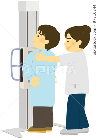 Radiologist and patient taking x-rays Radiologist and patient taking x-rays 97210244