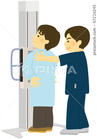 Radiologist and patient taking x-rays Radiologist and patient taking x-rays 97210245