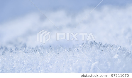 Fresh white snow background. Natural winter backdrop. Texture in blue tones 97211070