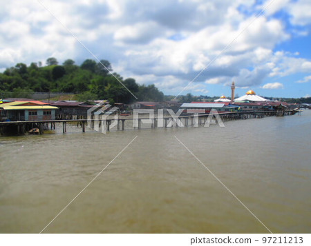 Brunei Bandar Seri Begawan Kampung Air diorama style 97211213