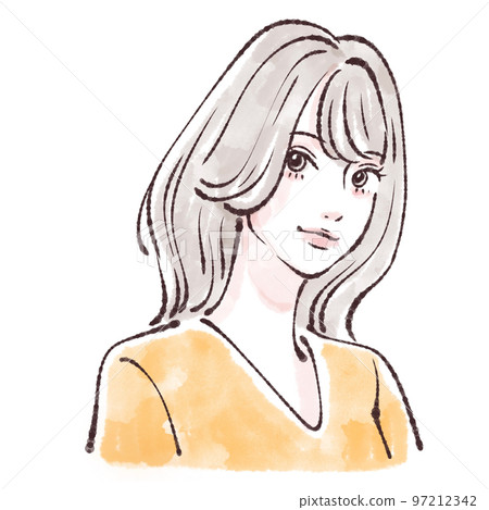 Female illustration material Female illustration material 97212342