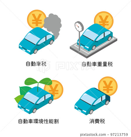 Illustration set about car tax Illustration set about car tax 97213759