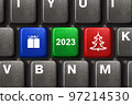 Computer keyboard with Christmas keys 97214530